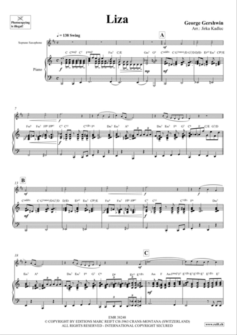 Liza Soprano Saxophone scores gallery preview page 4