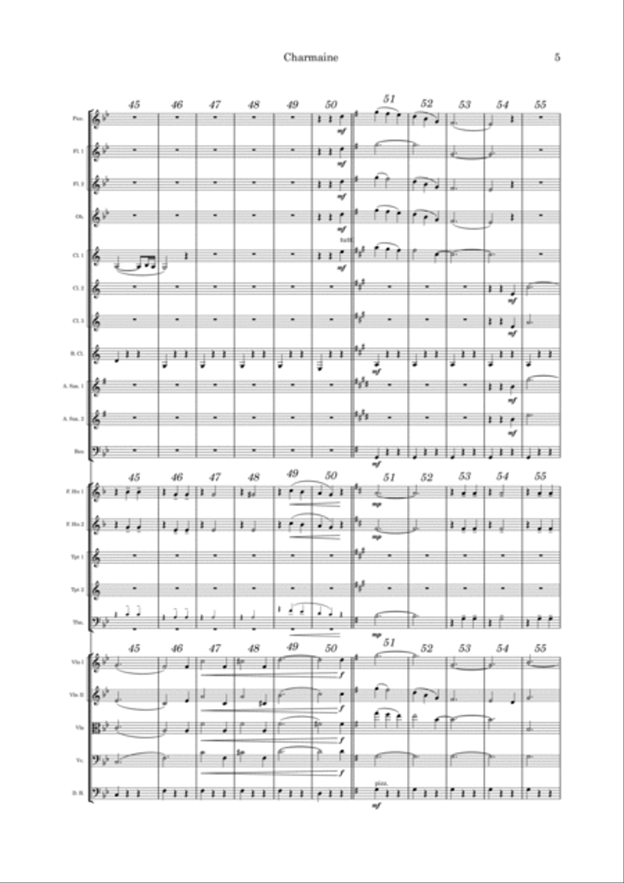 Charmaine Full Orchestra scores gallery preview page 5