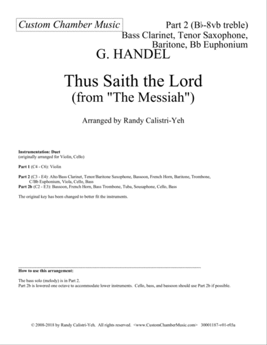 Thus Saith the Lord (Messiah): duet Large Ensemble scores gallery preview page 6