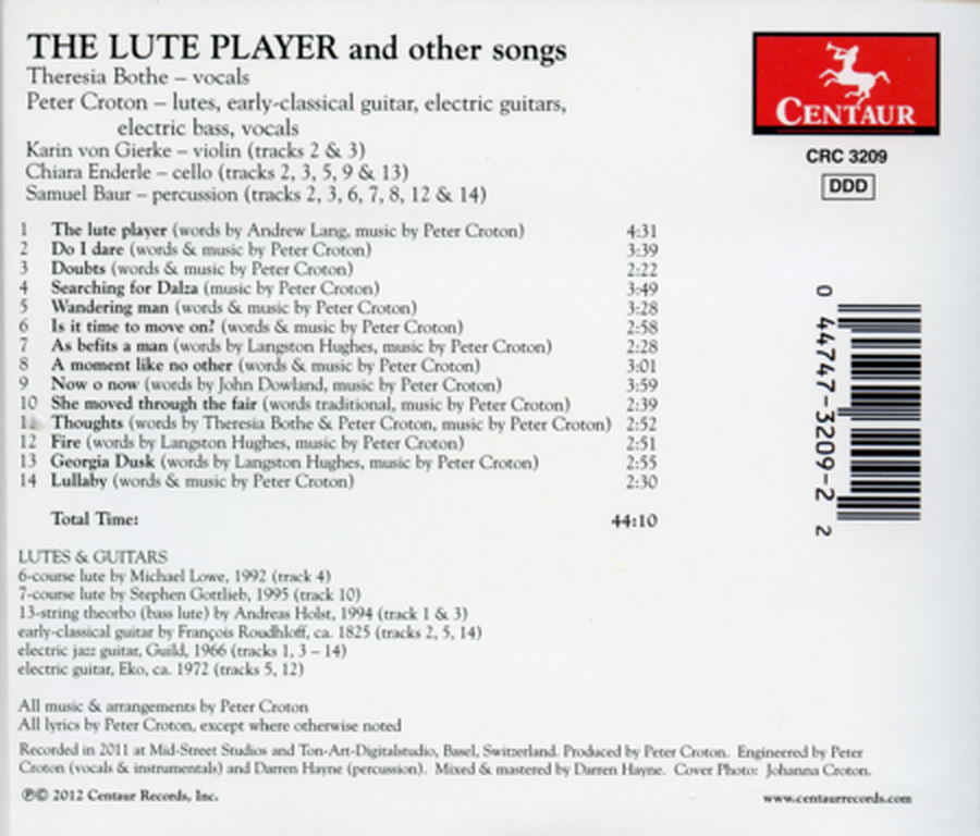 Lute Player and Other Songs