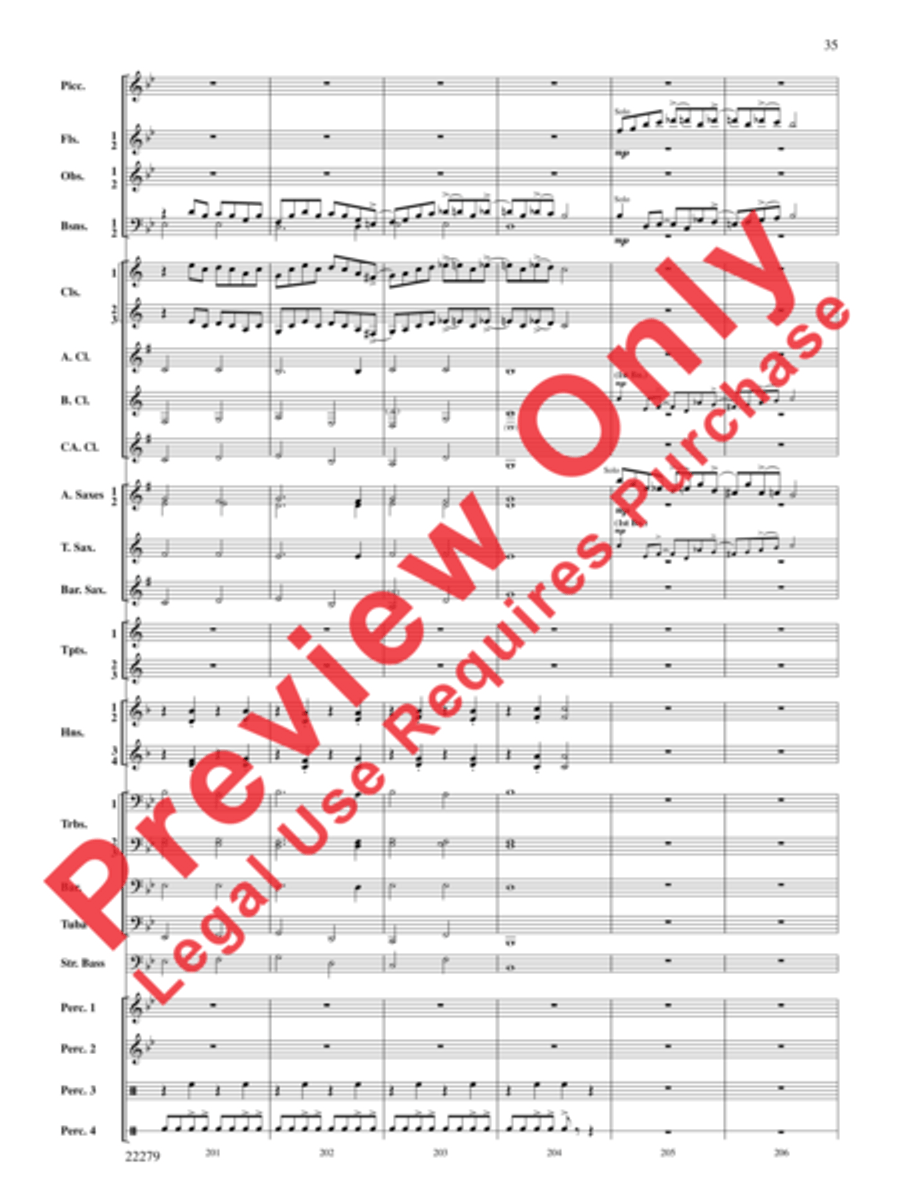 Bayou Breakdown Concert Band scores gallery preview page 36