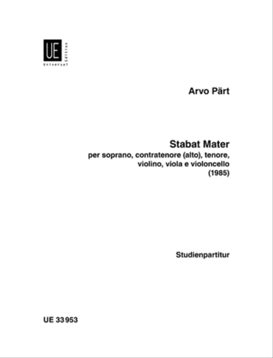 Stabat Mater Stabat Mater Choir scores gallery preview page 1