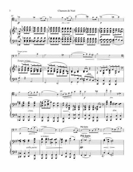 Chanson de Nuit for cello and piano