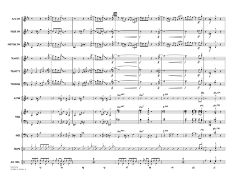 A Night In Tunisia - Full Score Jazz Ensemble scores gallery preview page 6