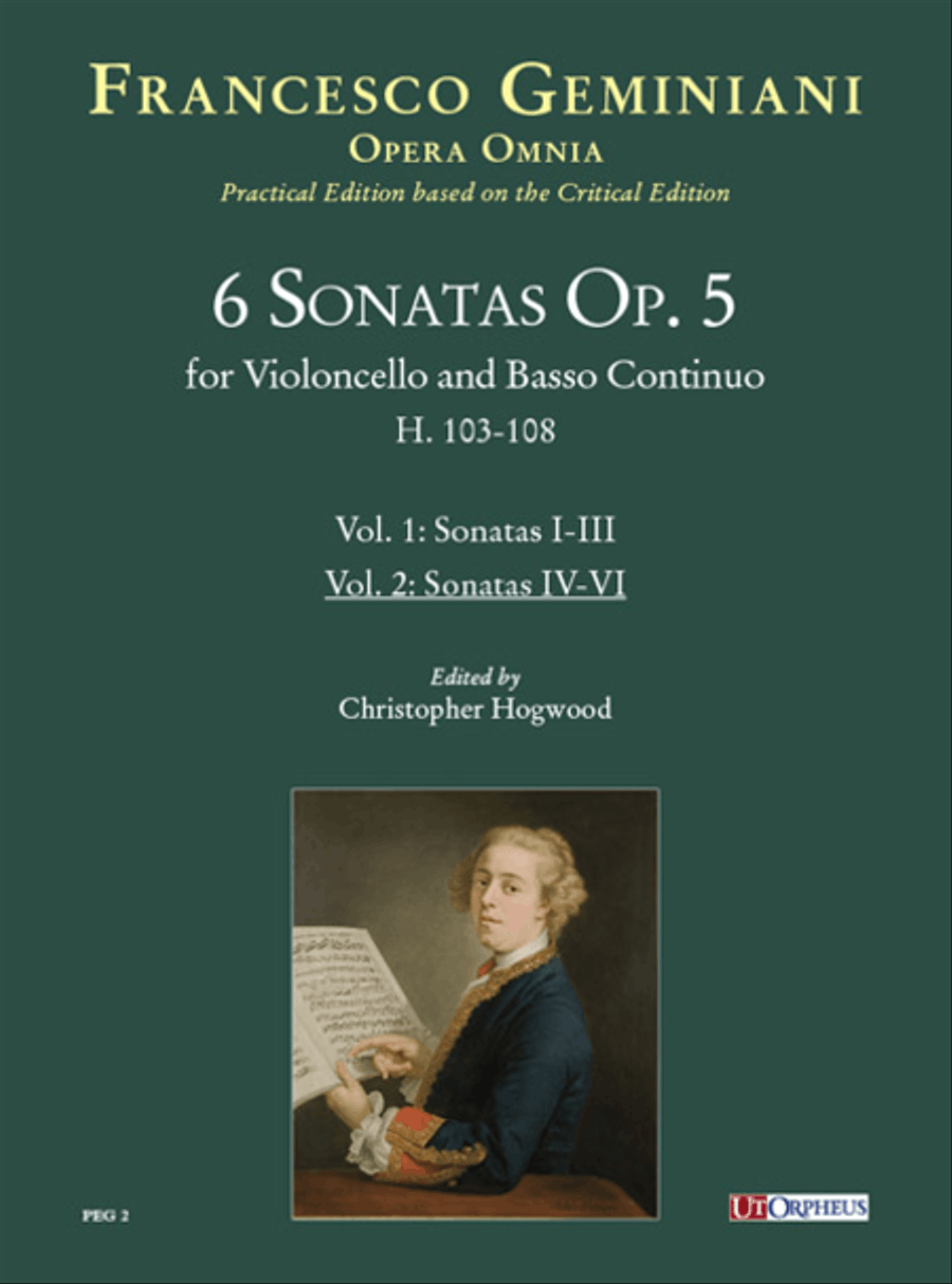 6 Sonatas Op. 5 (H. 103-108) for Violoncello and Basso Continuo - Vol. 2: Sonatas IV-VI Cello scores gallery preview page 1