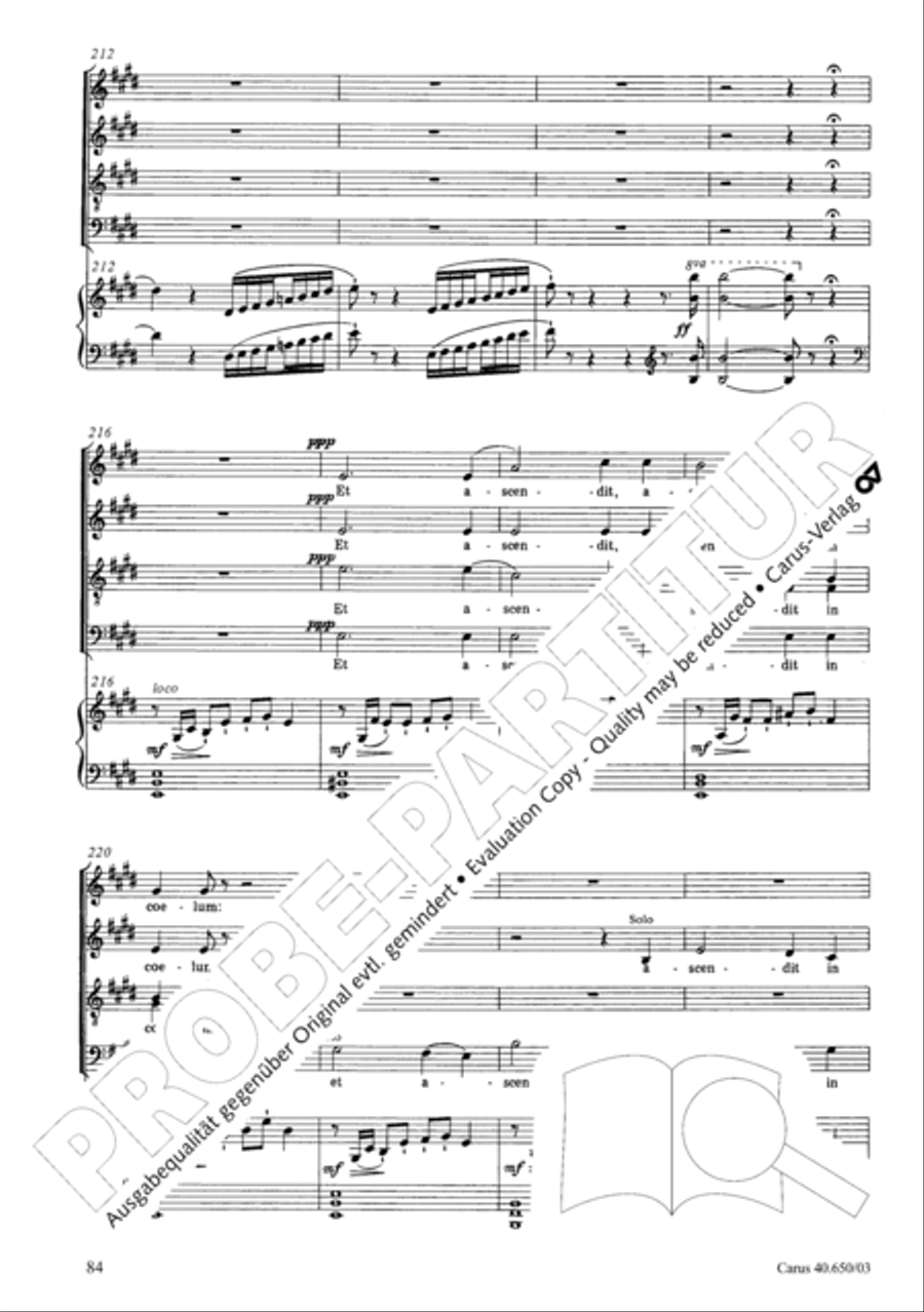 Petite Messe solennelle 4-Part scores gallery preview page 87