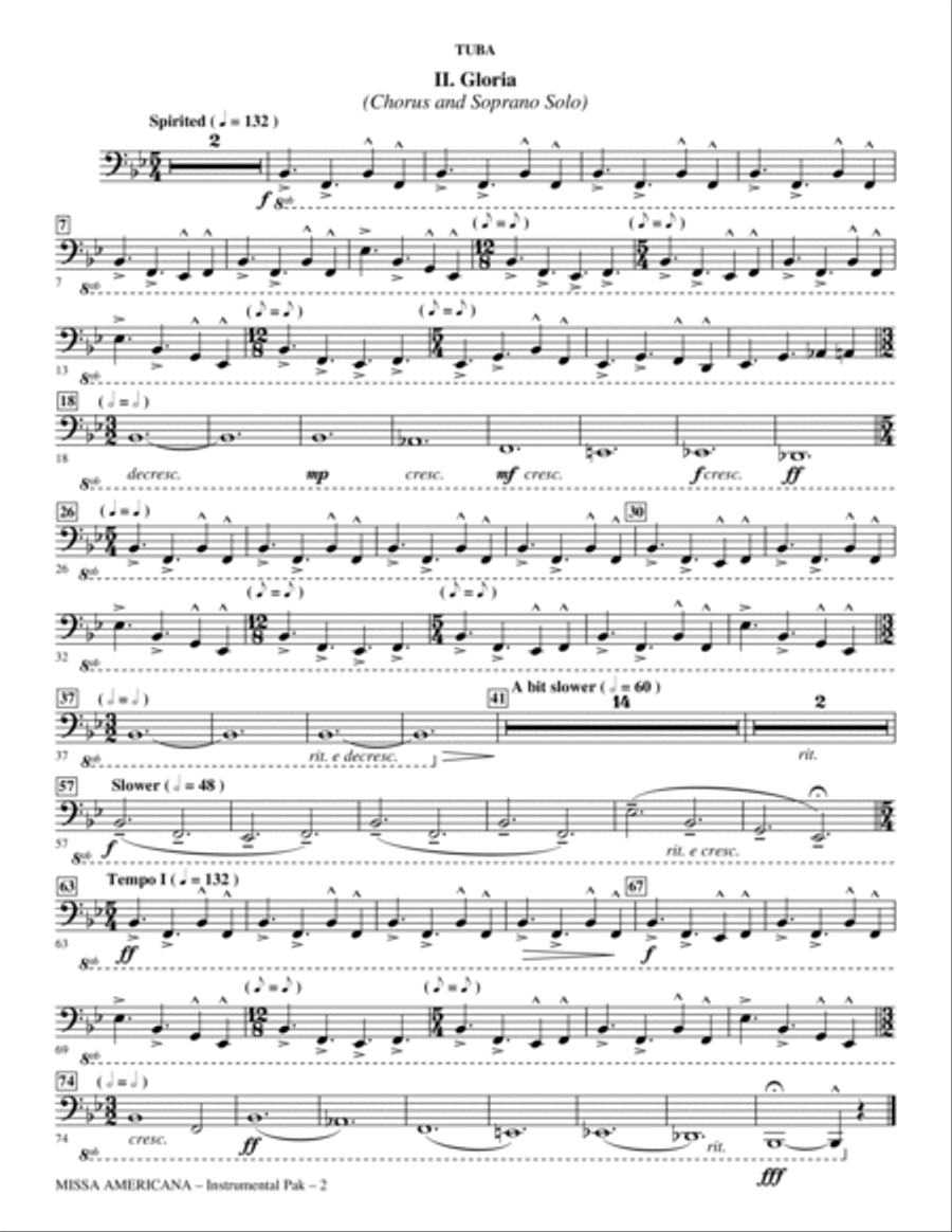 Missa Americana - Tuba Choir scores gallery preview page 2