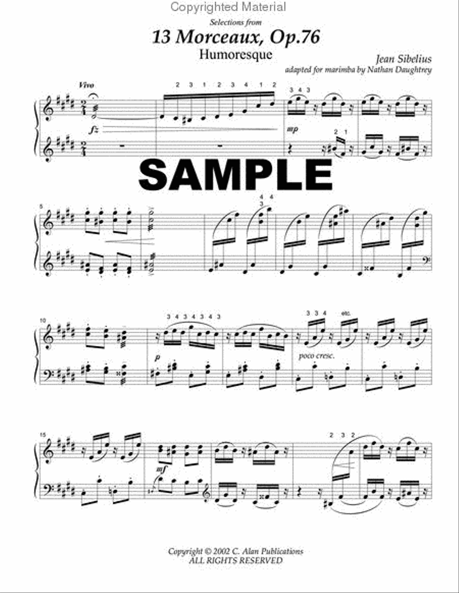 13 Morceaux Marimba scores gallery preview page 4