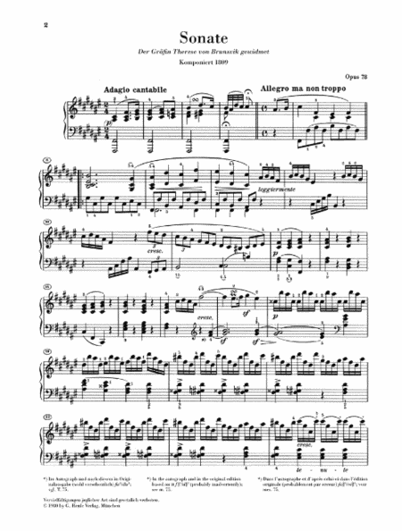 Piano Sonata No. 24 in F-sharp Major, Op. 78 (À Thérèse)