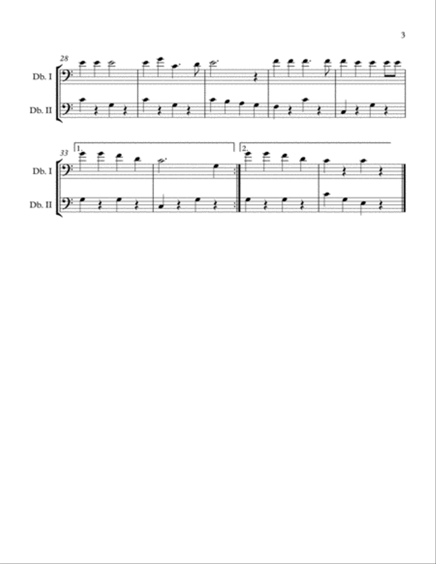 Easy Christmas Duets for Early Intermediate Bass Duet Volume 1 String Duet scores gallery preview page 3