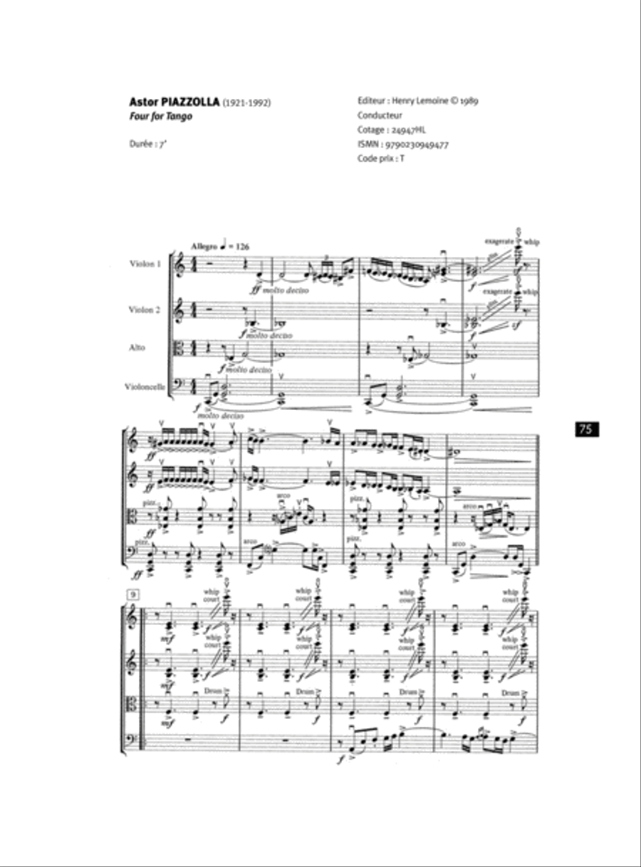 Four For Tango String Quartet scores gallery preview page 2