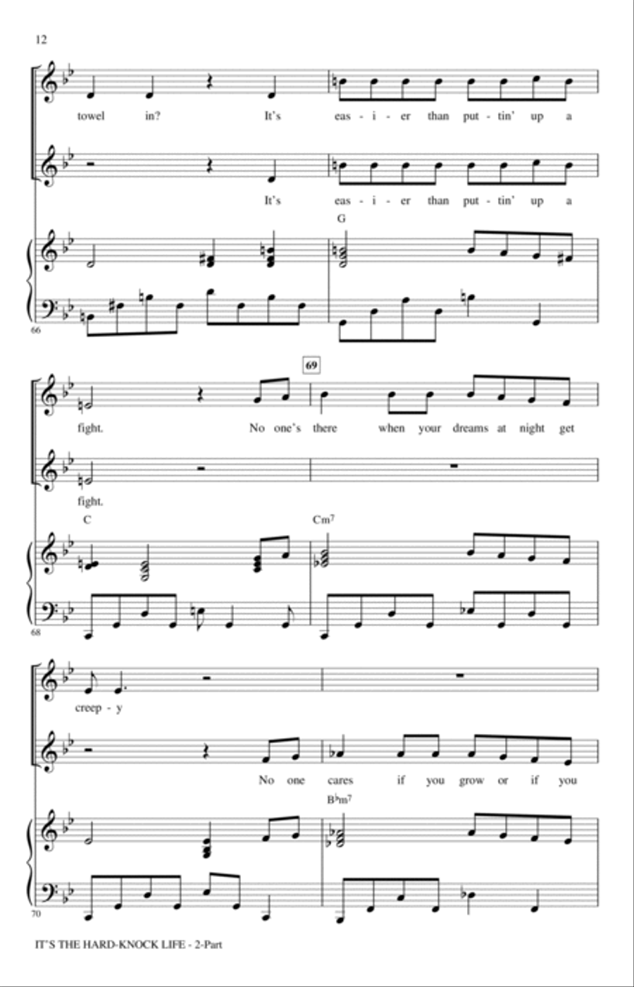 It's The Hard-Knock Life (from Annie) (arr. Mac Huff) 2-Part scores gallery preview page 10