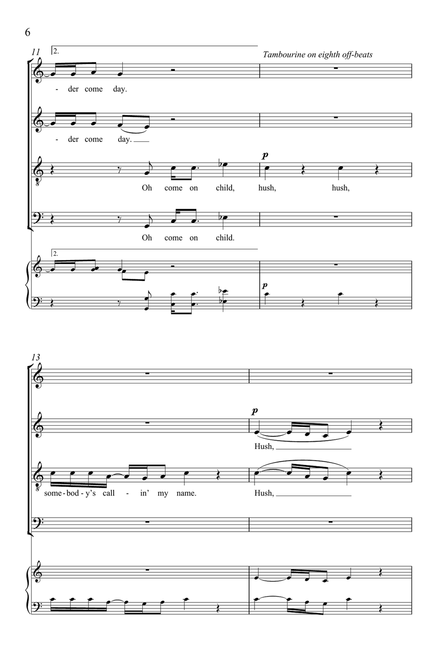 Yonder Come Day 4-Part scores gallery preview page 5