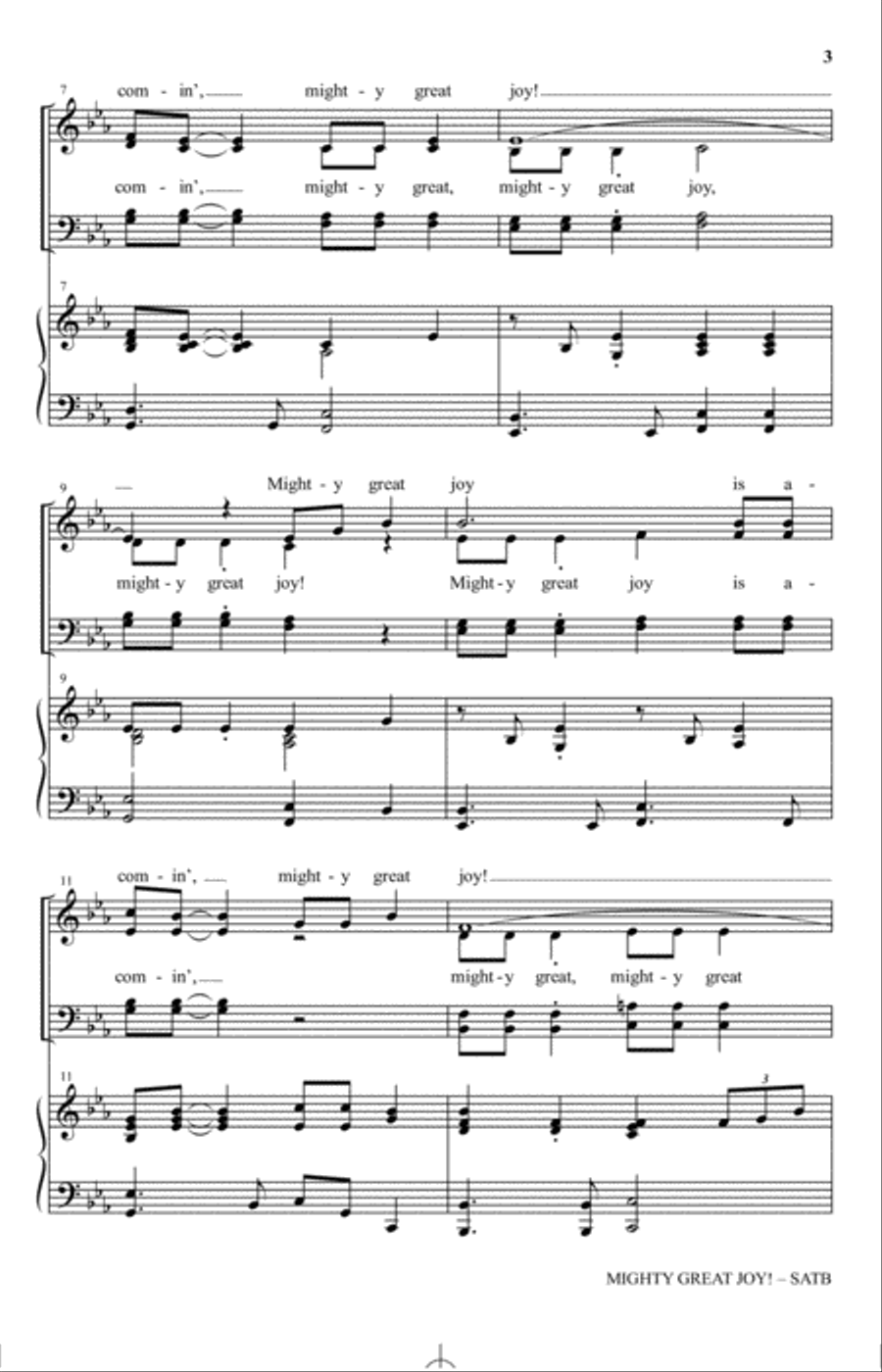 Mighty Great Joy! (arr. Patti Drennan) 4-Part scores gallery preview page 2