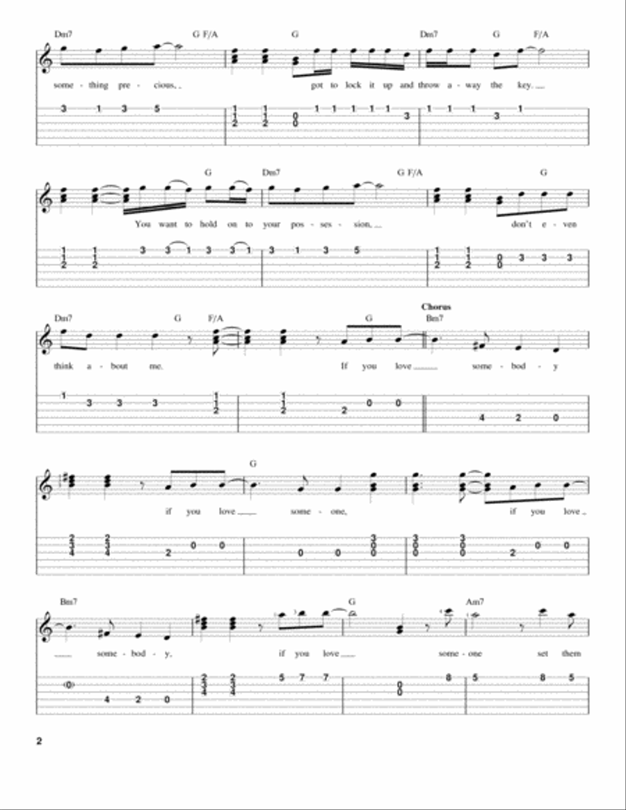 If You Love Somebody Set Them Free Acoustic Guitar scores gallery preview page 2