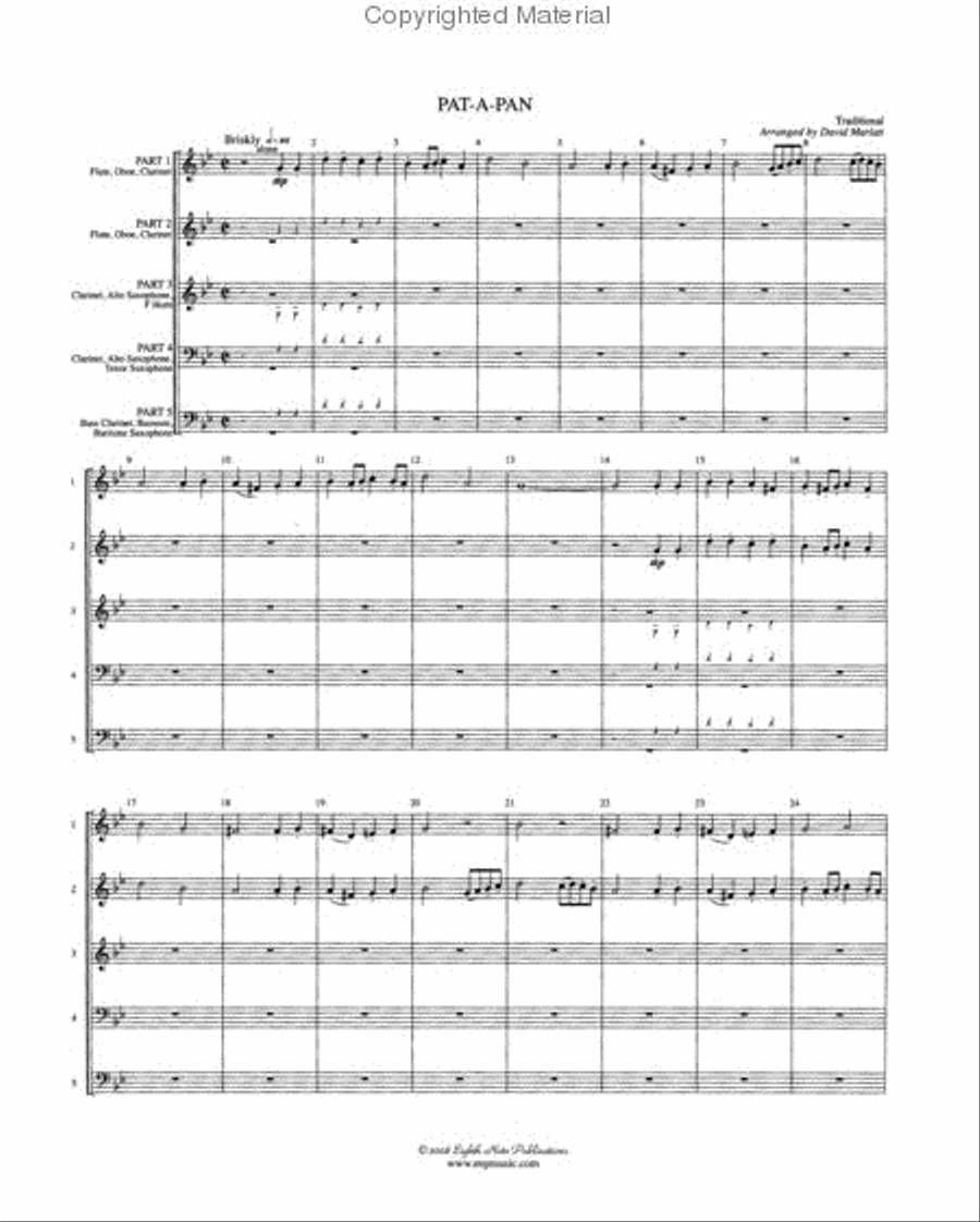Pat-a-Pan Woodwind Ensemble scores gallery preview page 2
