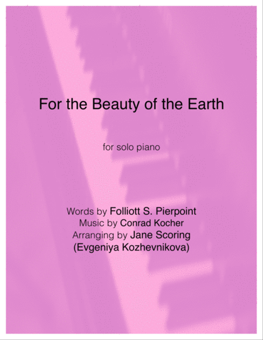 For the Beauty of the Earth (As with Gladness Men of Old) Piano Solo scores gallery preview page 1