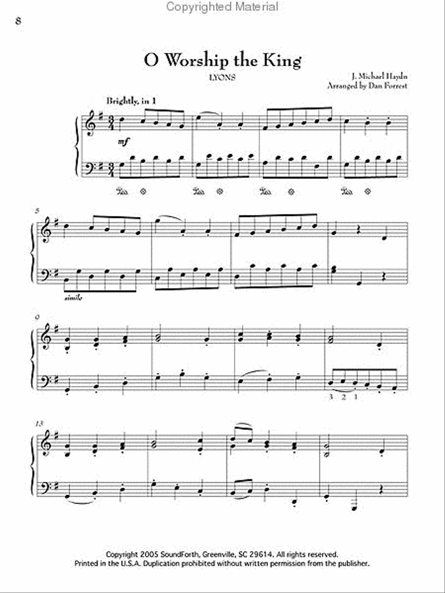Fairest Lord Jesus Piano Solo scores gallery preview page 4