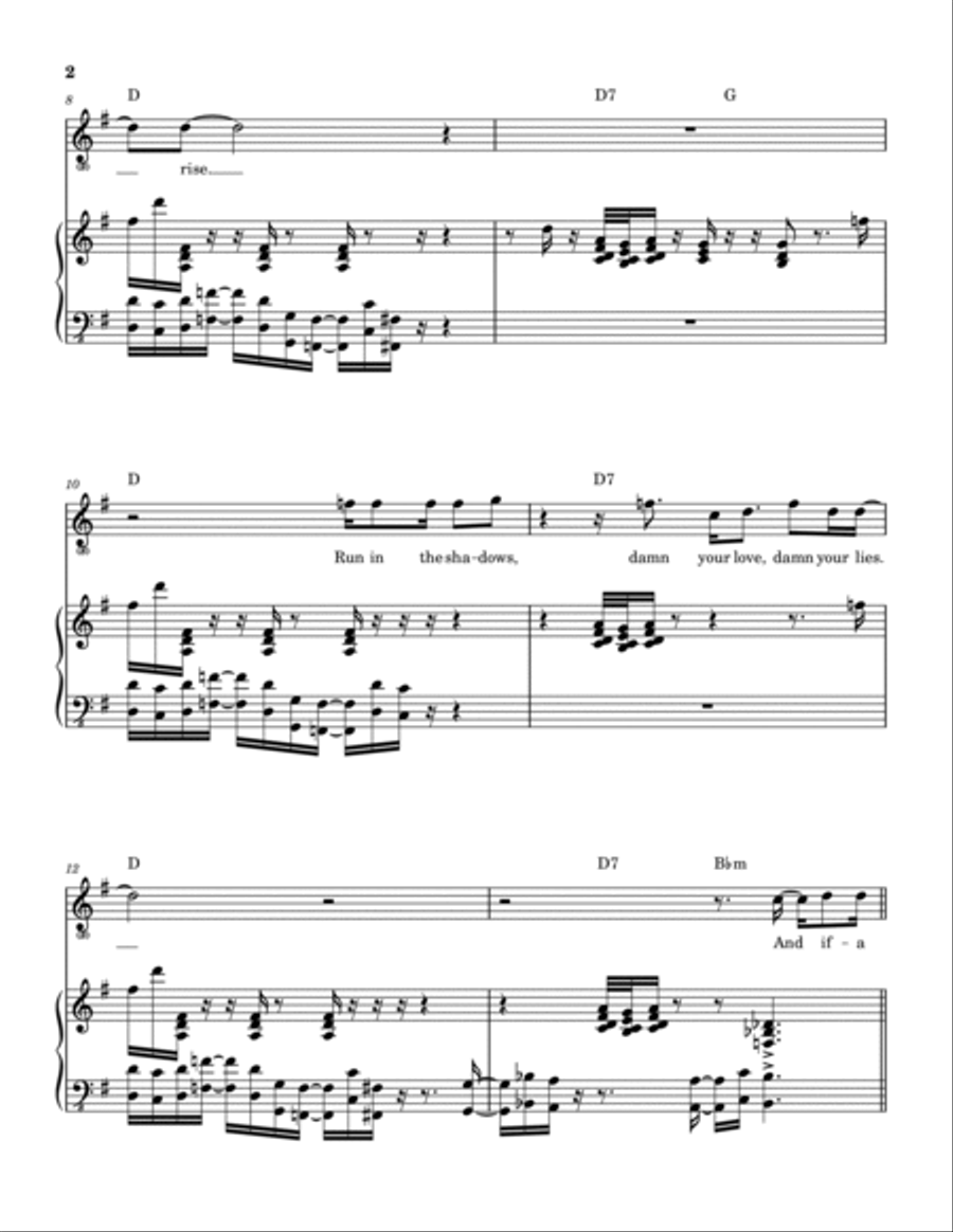 The Chain The Chain Piano, Vocal, Guitar scores gallery preview page 3
