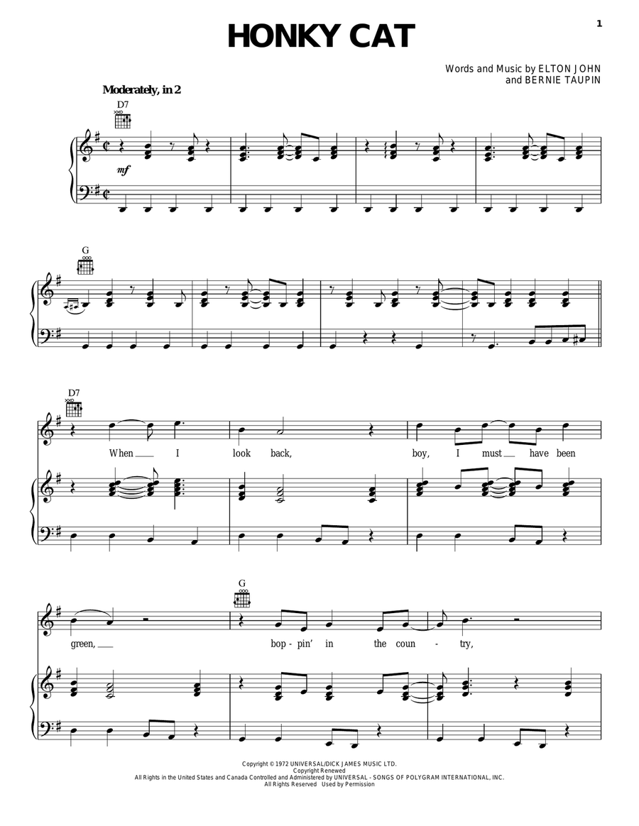 Honky Cat Acoustic Guitar scores gallery preview page 1