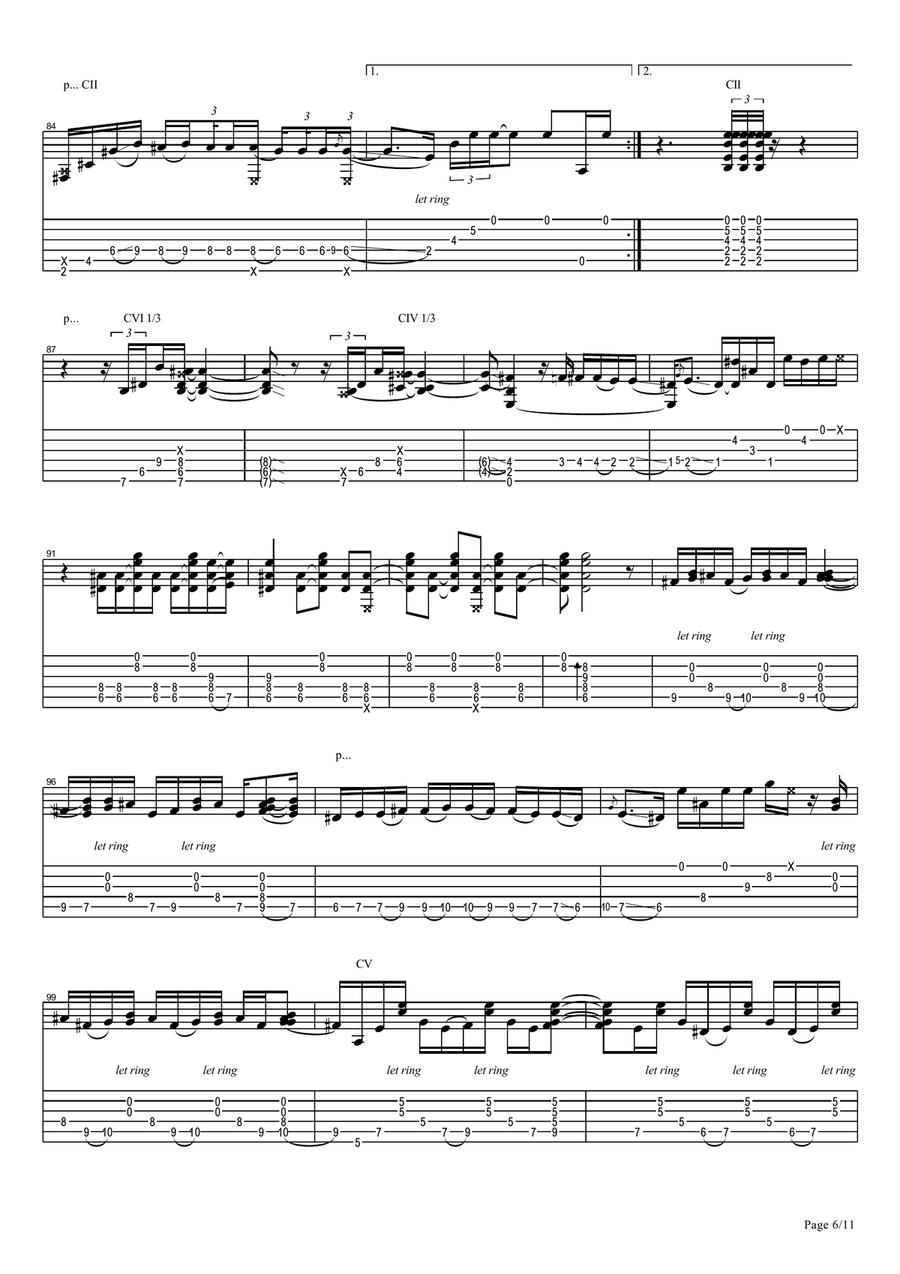 Vicente Amigo - Ciudad De Las Ideas - 7 - Cordoba Acoustic Guitar scores gallery preview page 6