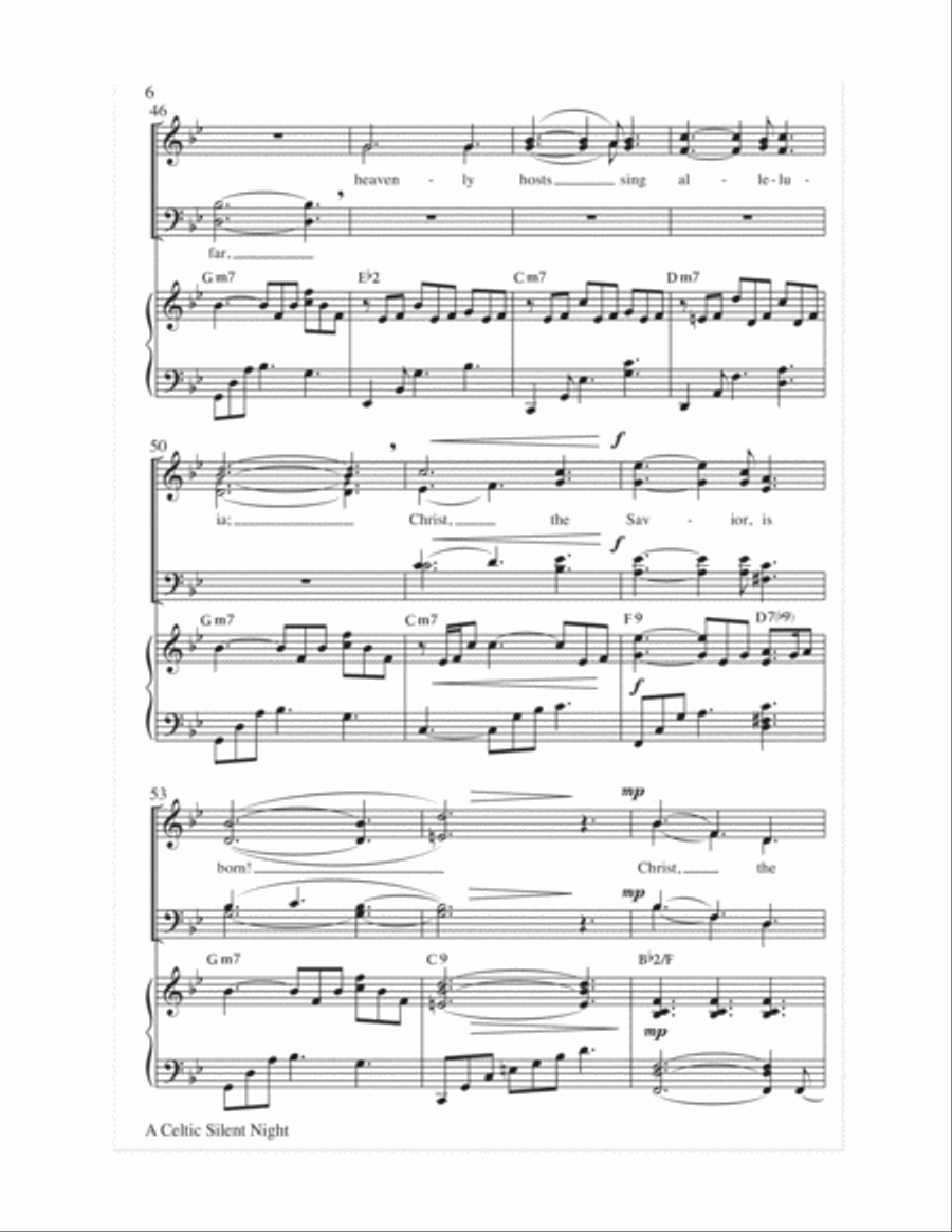 A Celtic Silent Night 4-Part scores gallery preview page 7