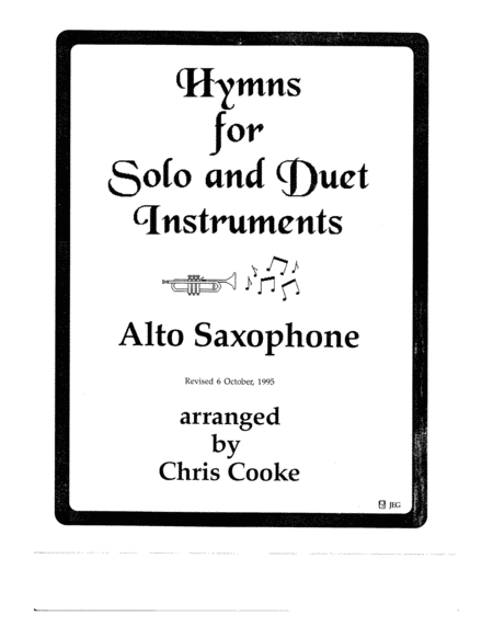 Hymns for Solo and Duet Instruments Alto Saxophone