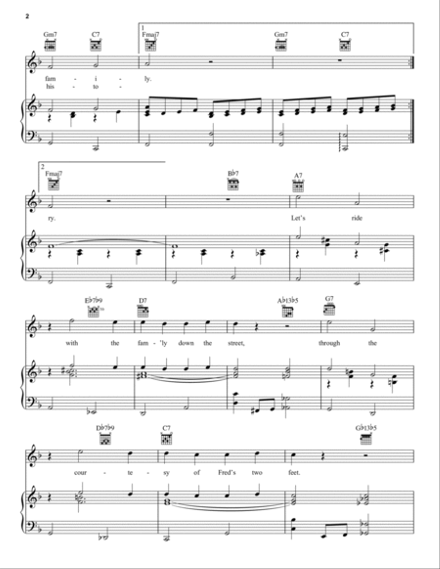 (Meet) The Flintstones (Meet) The Flintstones Piano, Vocal, Guitar scores gallery preview page 2