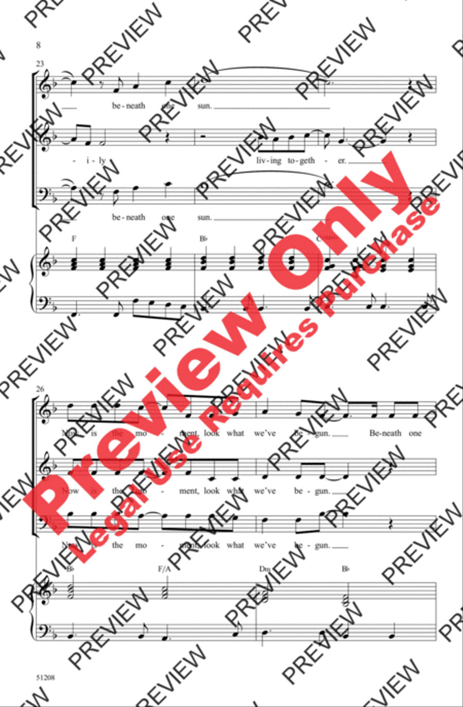 Beneath One Sun 3-Part scores gallery preview page 8