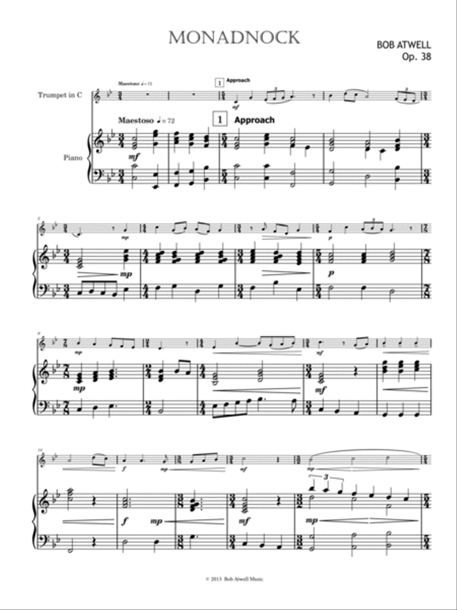 Monadnock Monadnock Trumpet Solo scores gallery preview page 3