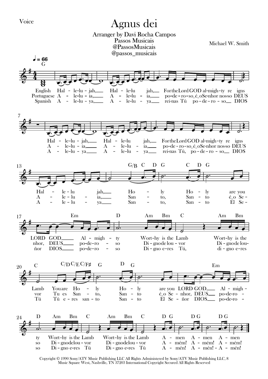 Agnus Dei Piano scores gallery preview page 1