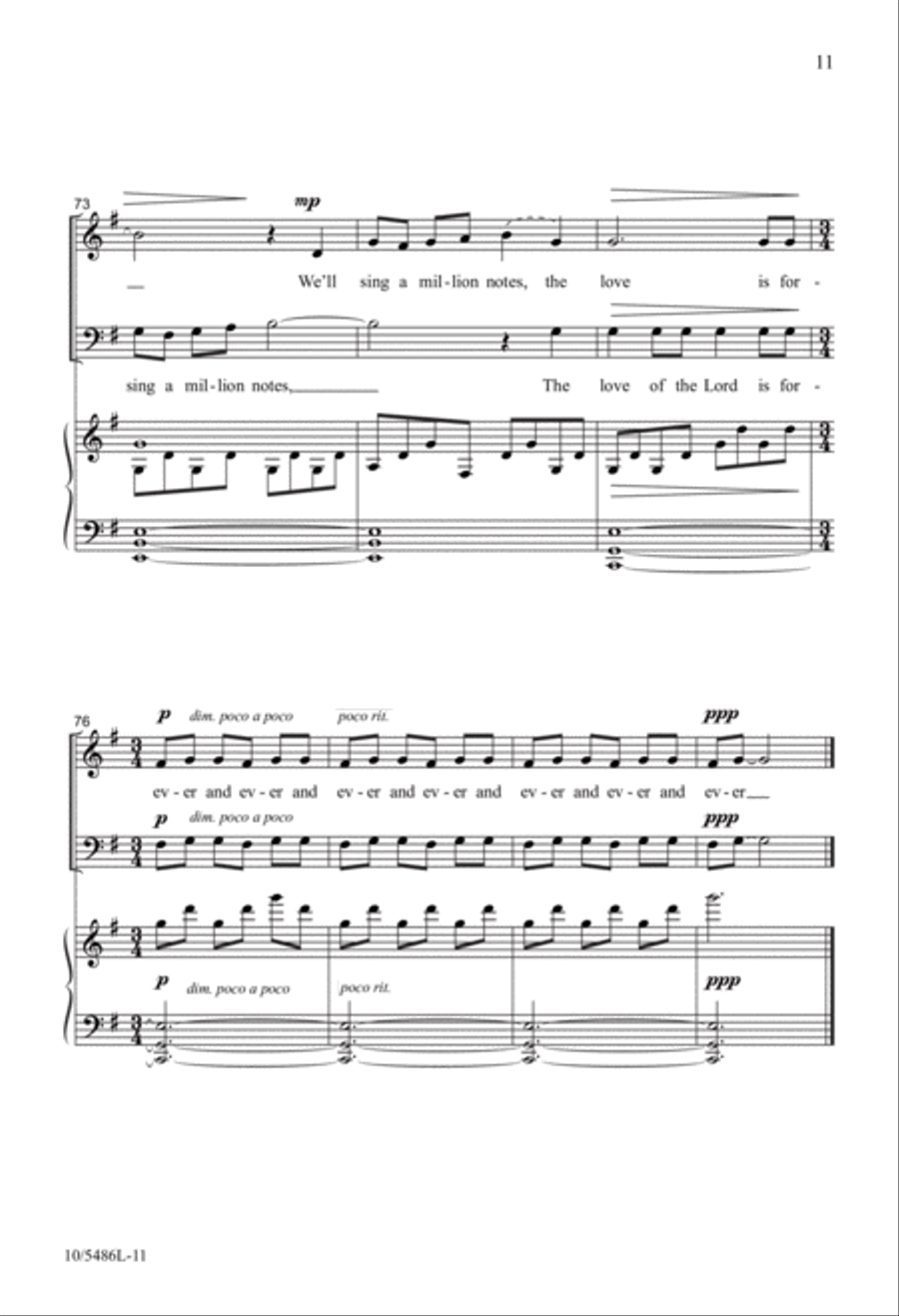 A Million Notes A Million Notes 4-Part scores gallery preview page 11