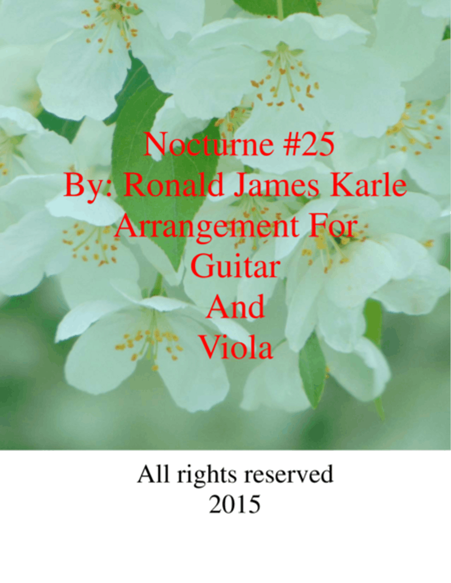 Nocturne #25 arrangement for Viola and Guitar String Duet scores gallery preview page 1