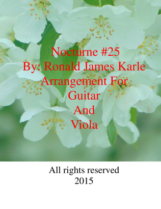 Nocturne #25 arrangement for Viola and Guitar