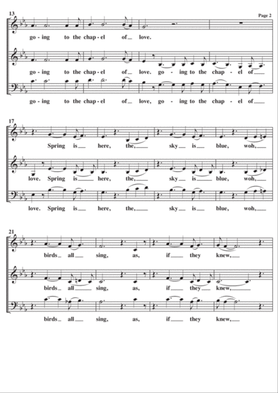 Chapel Of Love 3-Part scores gallery preview page 2