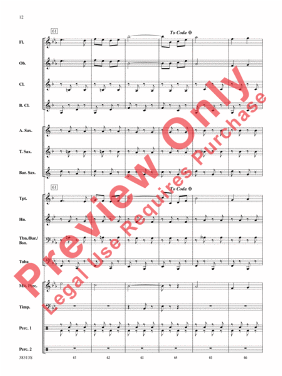 The Chimes of Liberty Concert Band scores gallery preview page 13