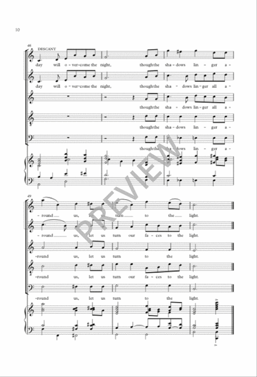 Let Us Light a Candle 4-Part scores gallery preview page 11