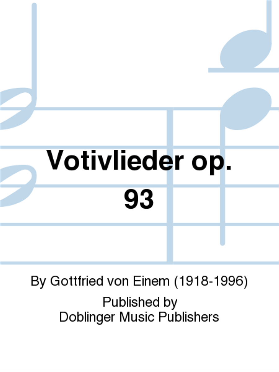 Votivlieder op. 93 Choir scores gallery preview page 1