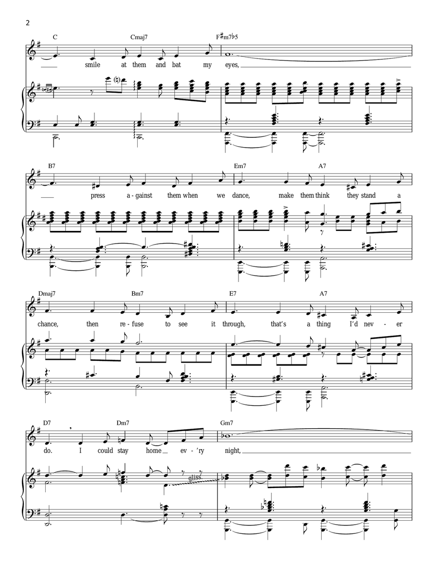 There Are Worse Things I Could Do Piano, Vocal scores gallery preview page 2