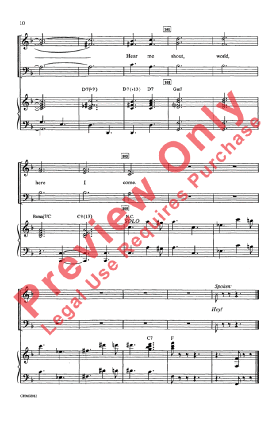 Hey, Look Me Over Unison Choir scores gallery preview page 10