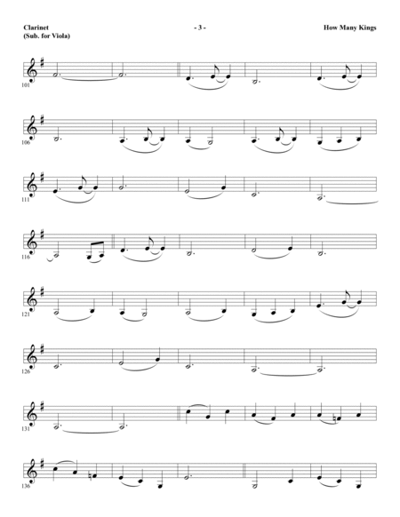 How Many Kings - Clarinet (sub Viola)