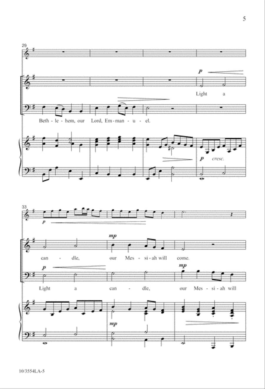 Light an Advent Candle 2-Part scores gallery preview page 6