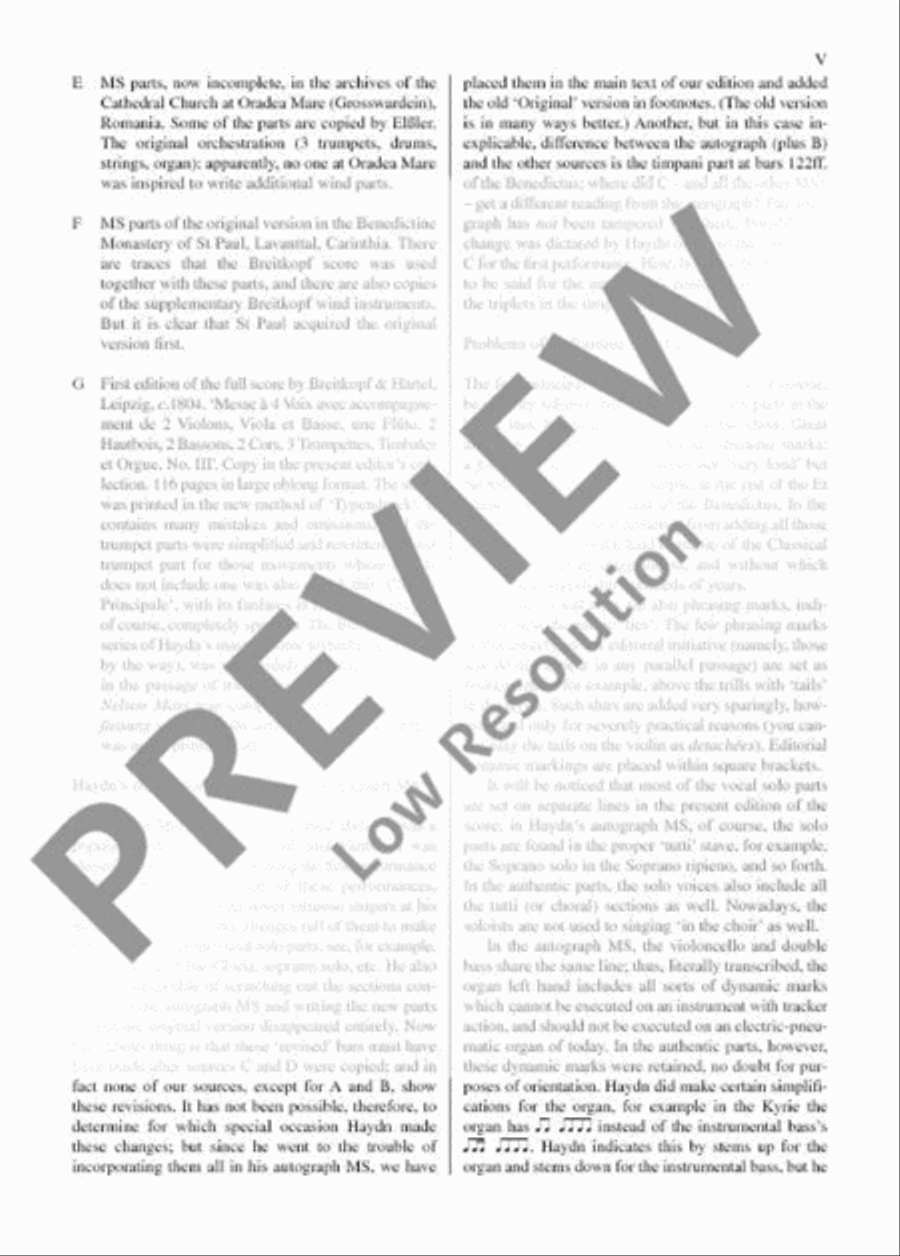 Missa in Angustiis D minor 4-Part scores gallery preview page 6