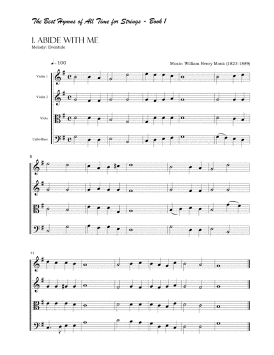 The Best Hymns of All Time (for Strings) Book 1 String Orchestra scores gallery preview page 3