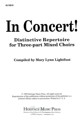 In Concert! for Three-part Mixed Choirs