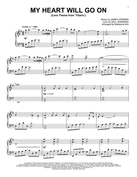 My Heart Will Go On (Love Theme From 'Titanic') (arr. Marianne Kim)