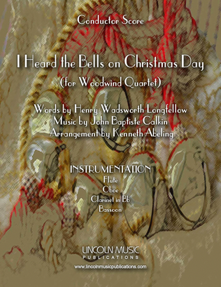 Book cover for I Heard the Bells on Christmas Day (for Woodwind Quartet)