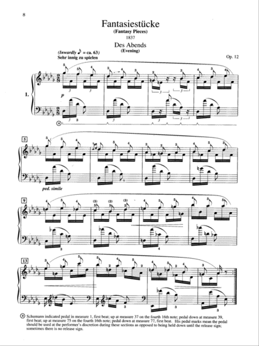 Schumann -- Fantasiestücke, Op. 12 image number null