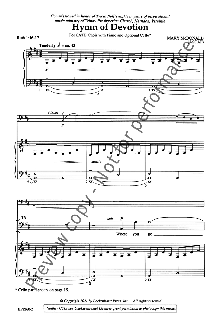 Hymn of Devotion 4-Part scores gallery preview page 3