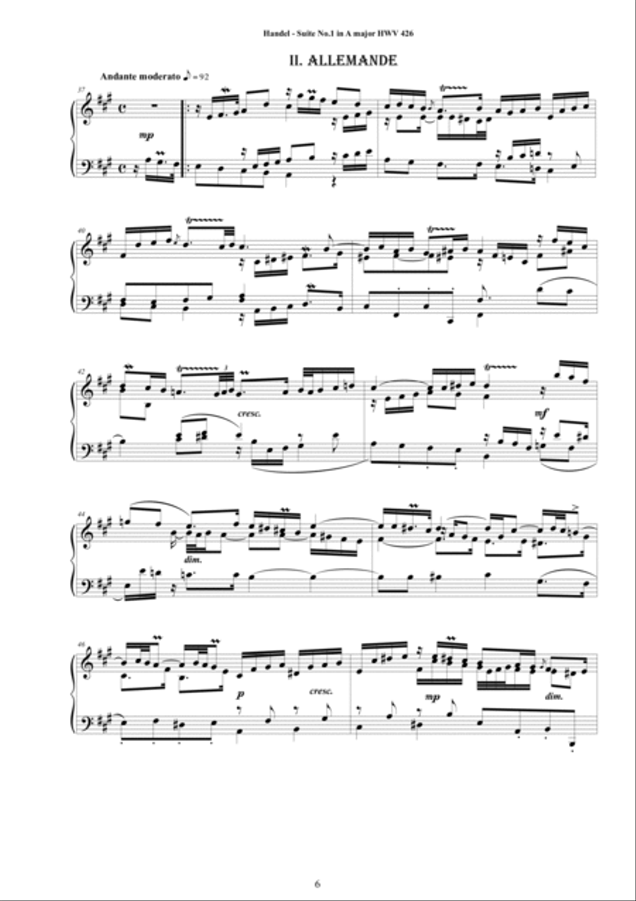 Handel - 26 Piano Suites - Complete Scores Piano Solo scores gallery preview page 6